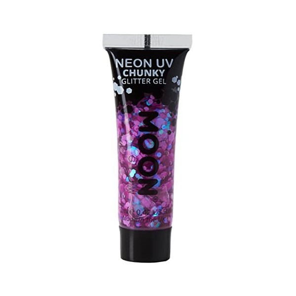 Moon Glow Neon UV Gel pailleté pour le visage et le corps, jaune, 12 ml lot de 1 