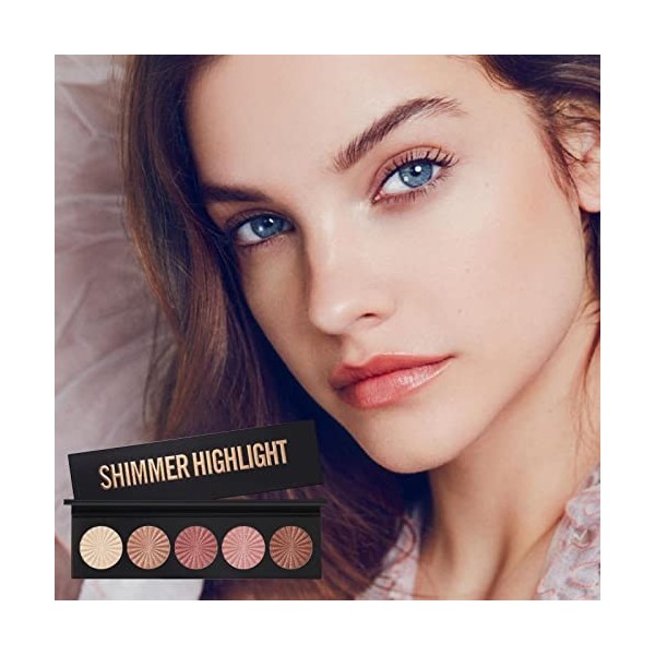 Eayoly Highlight Palette Cosmétiques Poudre - Surligneur Professionnel pour Le Visage - Contouring et Mise en Maquillage cosm