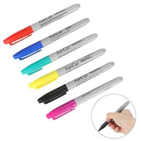 6 Pièces Stylo Marqueur De Peau, Tatouage Piercing Marqueur De Peau Stylo De Positionnement Maquillage Permanent Art Corporel