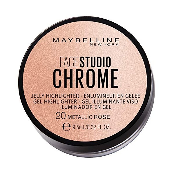 Maybelline Face Studio Chrome Jelly Highlighter - 20 Metallic Rose