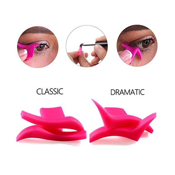 Tampon en silicone rose pour eye-liner, outil cosmétique professionnel, pochoir pour eye-liner, tampon facile à utiliser tai