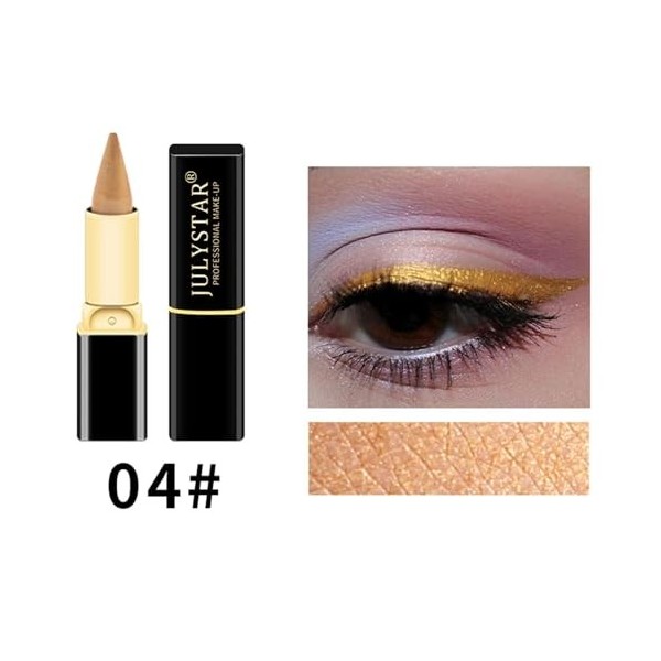 Crayon Eyeliner de couleur imperméable à leau Bâton de maquillage épais lisse cosmétique gel Liner A5E9 Cosmeti Smoky Durabl