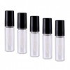 Leisurealeaneag Lot de 5 flacons vides pour gloss à lèvres et huile de cils 2 ml, noir transparent, style 7