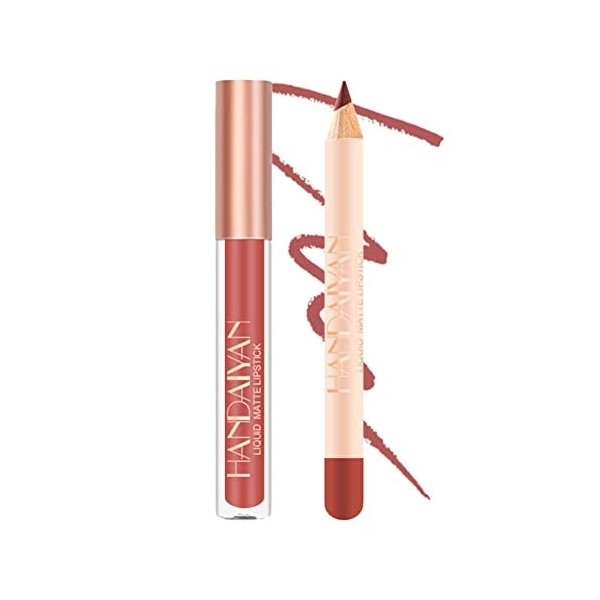Crayon À Lèvres Mat Et Rouge À Lèvres,Lot Rouge A Levre,Maquillage Rouge À Lèvres,Kit Brillant À Lèvres Longue Durée Imperméa