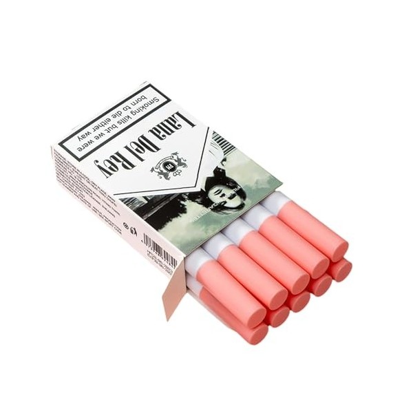 Ensemble De Brillants À Lèvres Conception Détuis À Cigarettes Velvet Matte Lipsticks Longue Durée, Ne Se Décolore Pas, Rouge