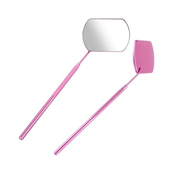 Sibba Miroir carré léger pour extensions de cils - 1 pièce - En acier inoxydable - Amovible - Multi-usage - Pour examen denta