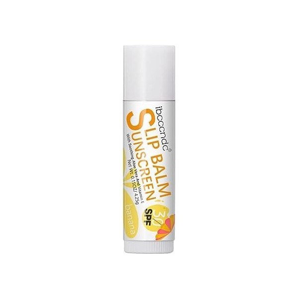 oueyfer Crème Solaire À Lèvres SPF 30 UVAProtection Lèvres Pastèque Saveur Rouge À Lèvres Banane Solaire Incolore Humidité Cr