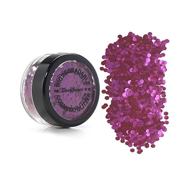 Stargazer Grosses Paillettes Biodégradables Fuschia, Idéales Pour Le Maquillage