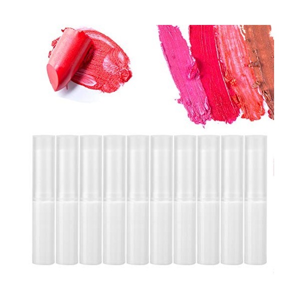 Tube de baume à lèvres, 10PCS vide tube de moule de rouge à lèvres de moule de rouge à lèvres de bricolage 4 