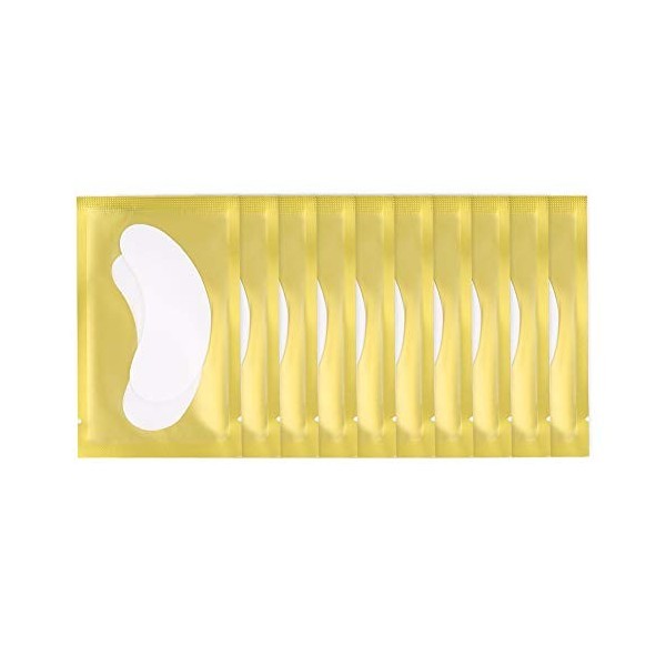 Sous les coussinets pour les yeux, 10 paires/50 paires dextensions de cils patchs coussinets de gel pour les yeux au collagè