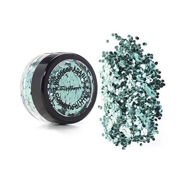 Stargazer Grosses Paillettes Biodégradables Turquoise, Idéales Pour Le Maquillage