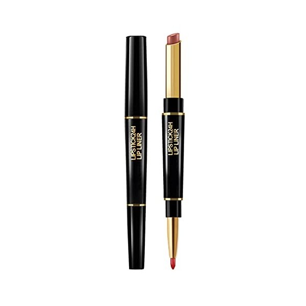 Tête de rouge à lèvres double avec lèvre 2 1 crayon étanche longue durée Nude Liner rouge à lèvres rouge à lèvres velours mat