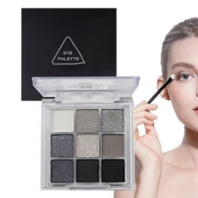 Palette De Fards À Paupières Gothiques, Fard À Paupières De Maquillage Mat Pailleté, Palette De Fards À Paupières 9 Couleurs,