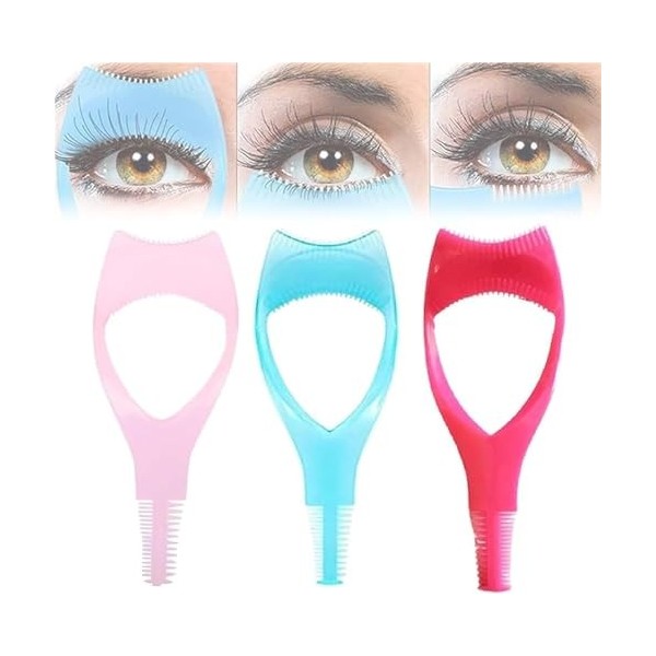 Lot de 3 protections applicateurs de mascara, outils de mascara 3 en 1, outils de mascara, applicateur de mascara, bouclier d