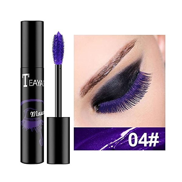 HAOHAG Couleur Mascara Cils Volumateur et Allongeant Imperméable à l’eau Anti-transpiration 4D Plus Volumineux Longue Luxueus