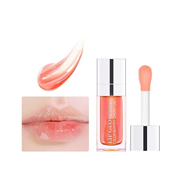 Gloss à lèvres hydratant avec haute brillance pour que les lèvres paraissent plus pleines, hydratant, anti-adhésif, 6 ml, pie