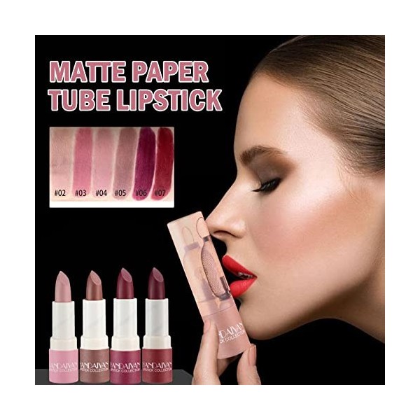 Rouge à lèvres mat chocolat imperméable longue durée pour femme Lèvres Glaze Liquid Teint A5W5 Lip Colorful Matte Cosmetics