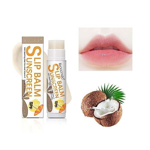 Baume à lèvres avec écran solaire | Baume à Lèvres Hydratant Bum Sun SPF30 - Crème solaire hydratante pour les lèvres, crème 