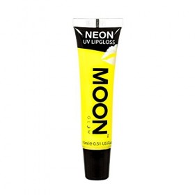 Moon Glow Neon UV Gloss à lèvres – Parfumé et brille brillamment sous les rayons UV, Banane Jaune, 15 ml Pack de 1 