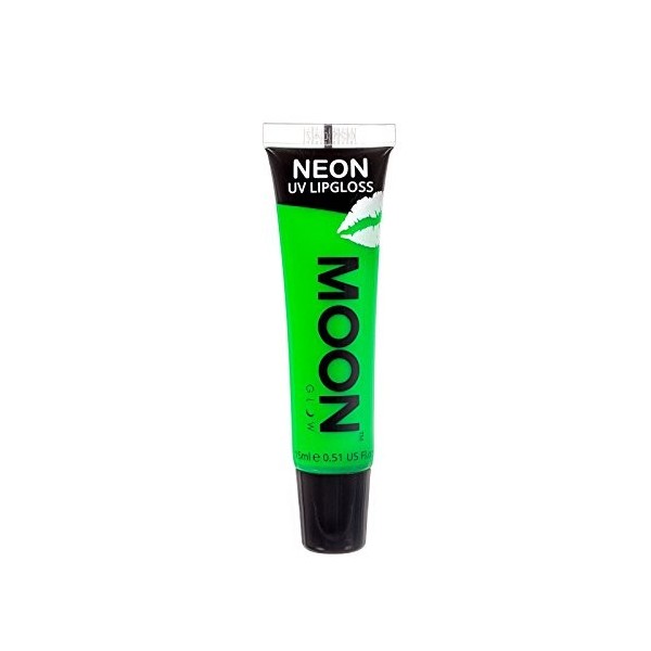 Moon Glow Neon UV Gloss à lèvres – Parfumé et brille brillamment sous les rayons UV, Banane Jaune, 15 ml Pack de 1 