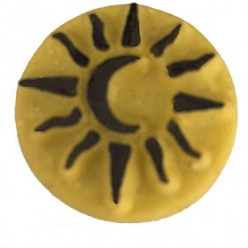 Pierre Tatouage Temporaire en résine Magic Tattoo- SOLEIL & LUNE 3 cm X 3 CM pierre seule sans le kit encre 