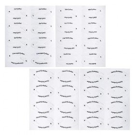 PLABBDPL pochoir eyeliner 4 Paquets Sticker Pochoir Fard à Paupières Eyeliner, dautocollants auxiliaires pour fard à paupièr