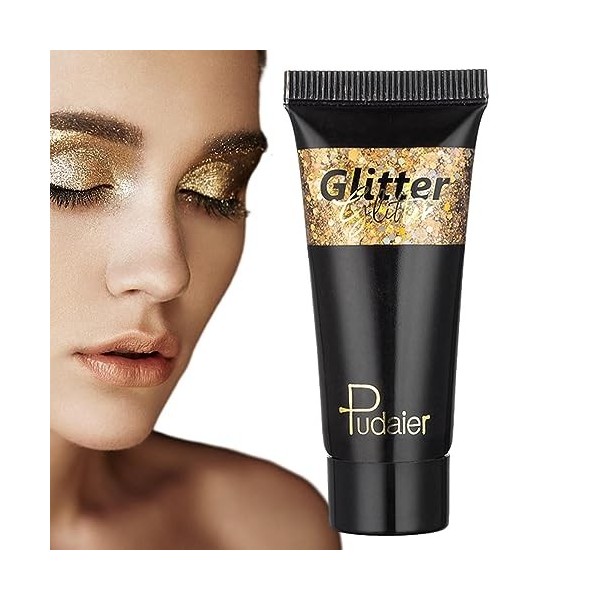 Gel pailleté | Paillettes épaisses à séchage rapide, scintillantes holographiques longue durée,Maquillage à paillettes pour l