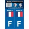 STICKZIF SPF1 Autocollant Plaque Drapeau France, Set de 2