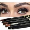 Maxdona Waterproof Retractable Long Lasting Eyebrow Eye Brow Black Case Chalk Pen Pencil DARK BROWN Number 5 by MAXDONA