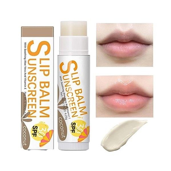 Crème solaire pour les lèvres,Bum Sun Baume à Lèvres SPF30 | Crème solaire format voyage pour les lèvres, apaise et hydrate l