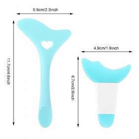 WLLHYF Lot de 2 pochoirs réutilisables en silicone pour eyeliner Mascara Shield 3 en 1 Outil de guide pour le maquillage, les