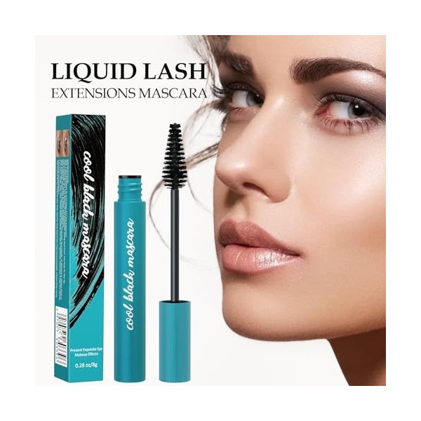 Mascara Volume, Mascara Waterproof Noir, Mascara Volume et Longueur, Naturel des Yeux, Longue DuréE, sans bavure, Fast Dry Fa