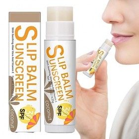 Baume à Lèvres Solaire - Baume à Lèvres Hydratant Bum Sun SPF30 - Crème solaire format voyage pour les lèvres, apaise et hydr