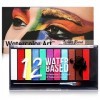 Nivofu Peinture Corporelle pour Le Visage, 12 Couleurs Palette de Maquillage pour Enfants, Non Toxique, Peinture Visage Sécur