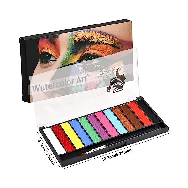 Nivofu Peinture Corporelle pour Le Visage, 12 Couleurs Palette de Maquillage pour Enfants, Non Toxique, Peinture Visage Sécur