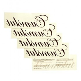 5 x Cumslut - Lettrage de tatouage en noir - Tatouage fétiche temporaire 5 