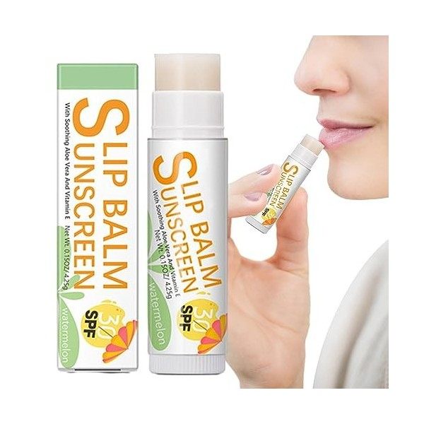 Baume à lèvres FPS - Bum Sun Baume à Lèvres SPF30 - Crème solaire format voyage pour les lèvres, apaise et hydrate les lèvres