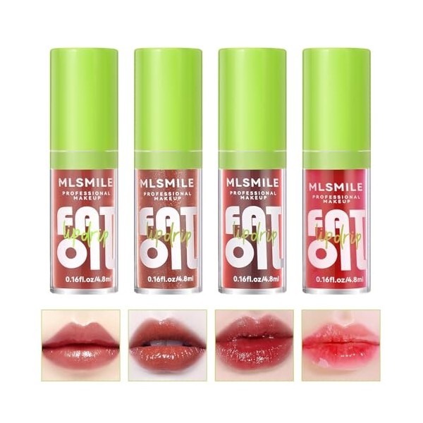 LOPHE Professional Makeup Gloss Huile à Lèvres Oil Lip Drip, Gloss Repulpant Levres Plumping Lip Gloss Tinted Lip Balm Adapté