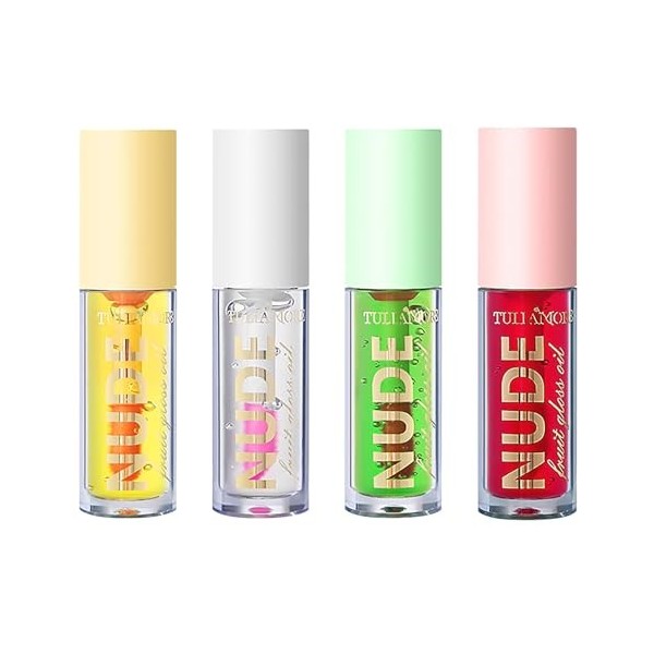 LOPHE Professional Makeup Gloss Huile à Lèvres Oil Lip Drip, Gloss Repulpant Levres Plumping Lip Gloss Tinted Lip Balm Adapté