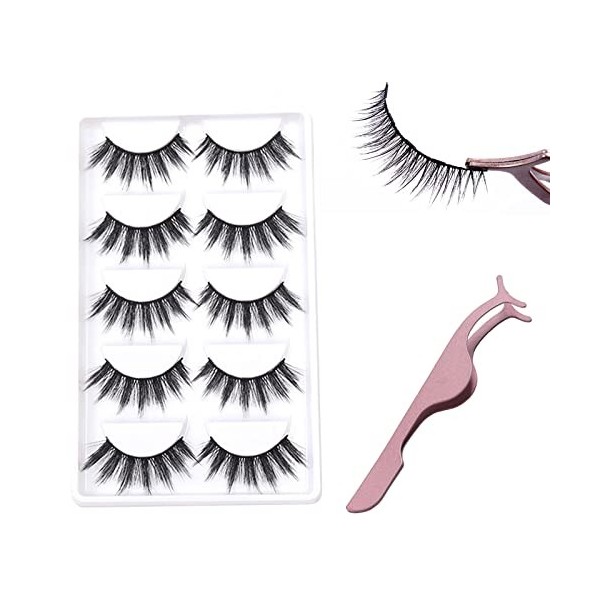 Cils Magnétiques, Cils Magnétique, 5 Paires Ultra-Minces Cils, 3D Faux Cils, Faux Cils Naturels, Faux Cils, Longs Fake Lashes