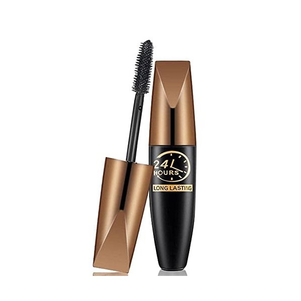 Mascara en fibre de soie longue durée pour extension de cils - Maquillage cosmétique - Imperméable - Noir