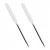 2pcs Spatule de Maquillage en Métal, Spatule Maquillage Acier Inoxydable Makeup Spatula Longue Spatule de Dépôt de Maquillage