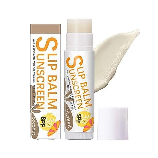 Crème solaire pour les lèvres,Baume à Lèvres Hydratant Bum Sun SPF30 - Crème solaire pour les lèvres format voyage, protectio