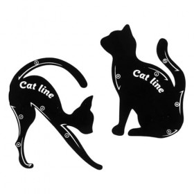 MagiDeal Pochoirs pour Eyeliner, outil de maquillage multifonctionnel, Durable et réutilisable pour les yeux de chat à sourci