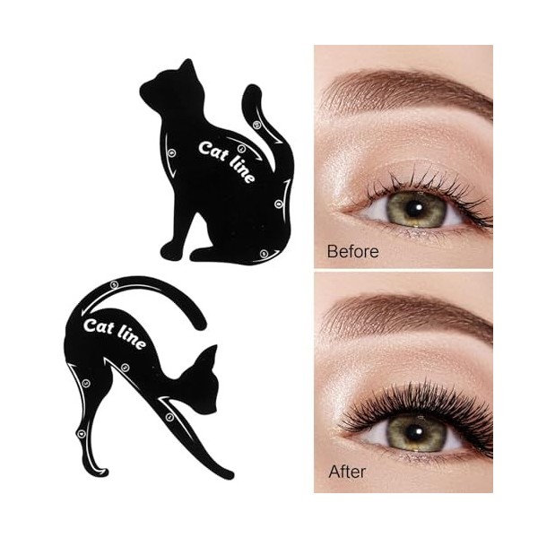 MagiDeal Pochoirs pour Eyeliner, outil de maquillage multifonctionnel, Durable et réutilisable pour les yeux de chat à sourci