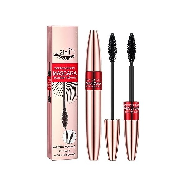 Mascara Slender Curling 2 en 1 et Mascara résistant à la transpiration longue durée Code Mascara Rose Gold, One Size 