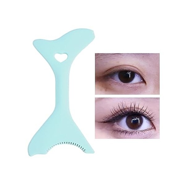 Pochoir en silicone multifonction léger et portable pour eye-liner, cils, lèvres, mascara Shield Hixip