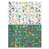 DKDDSSS 10 Feuilles 100PCS Tatouage Dinosaure Enfant, Tatouage Garcon Fille, Tatouage Fluorescent, Autocollant Lumineux pour