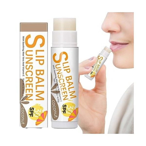 Chapstick avec FPS 30, Crème solaire pour les lèvres Bum Sun SPF30, Crème solaire pour les lèvres, crème solaire format voyag