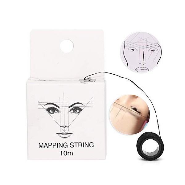 Tatouage des sourcils Ligne darpentage Micro-lame Ligne de marquage au crayon à sourcils pré-encré 10m Chaîne de cartographi